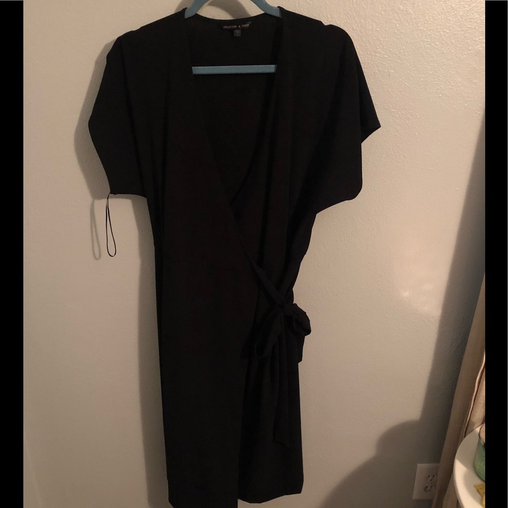 Black wrap dress
